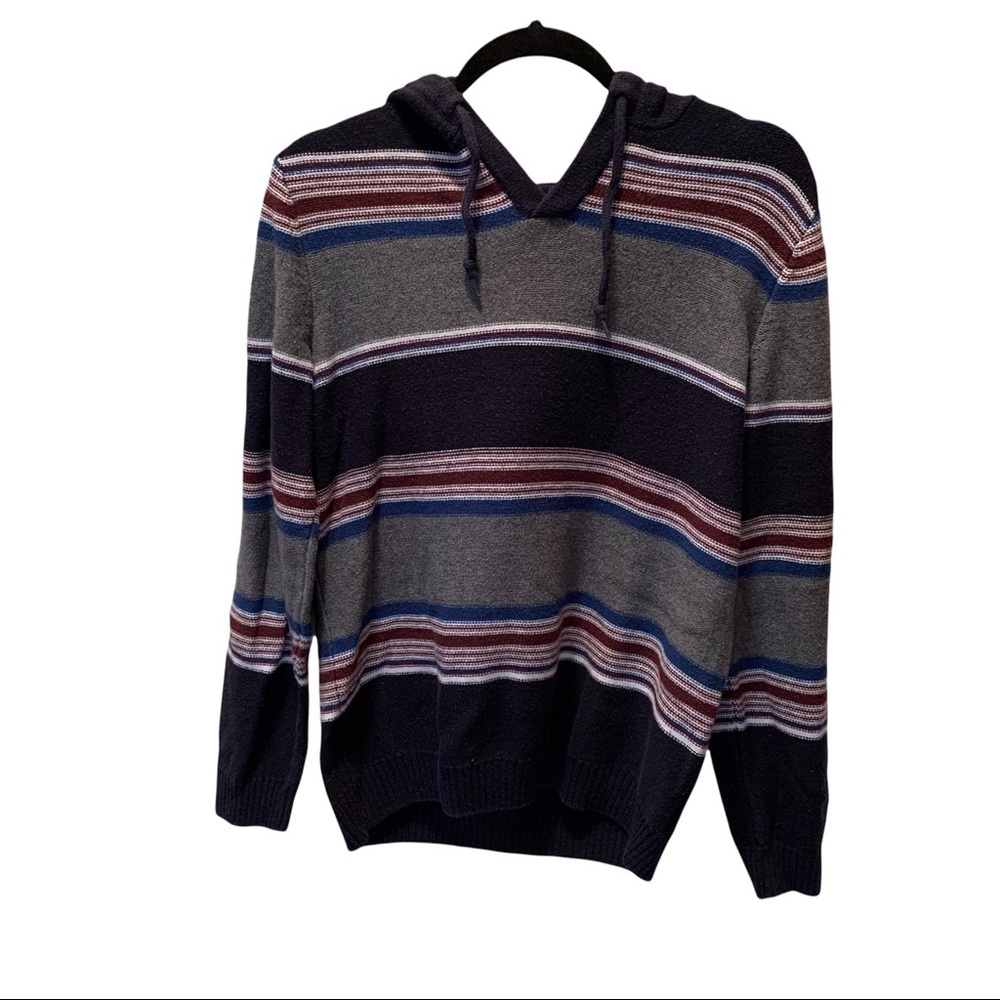 Urban Pipeline Striped Knit Hooded Sweater